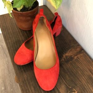 J. CREW red block heels